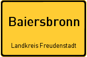 Ortsschild Baiersbronn